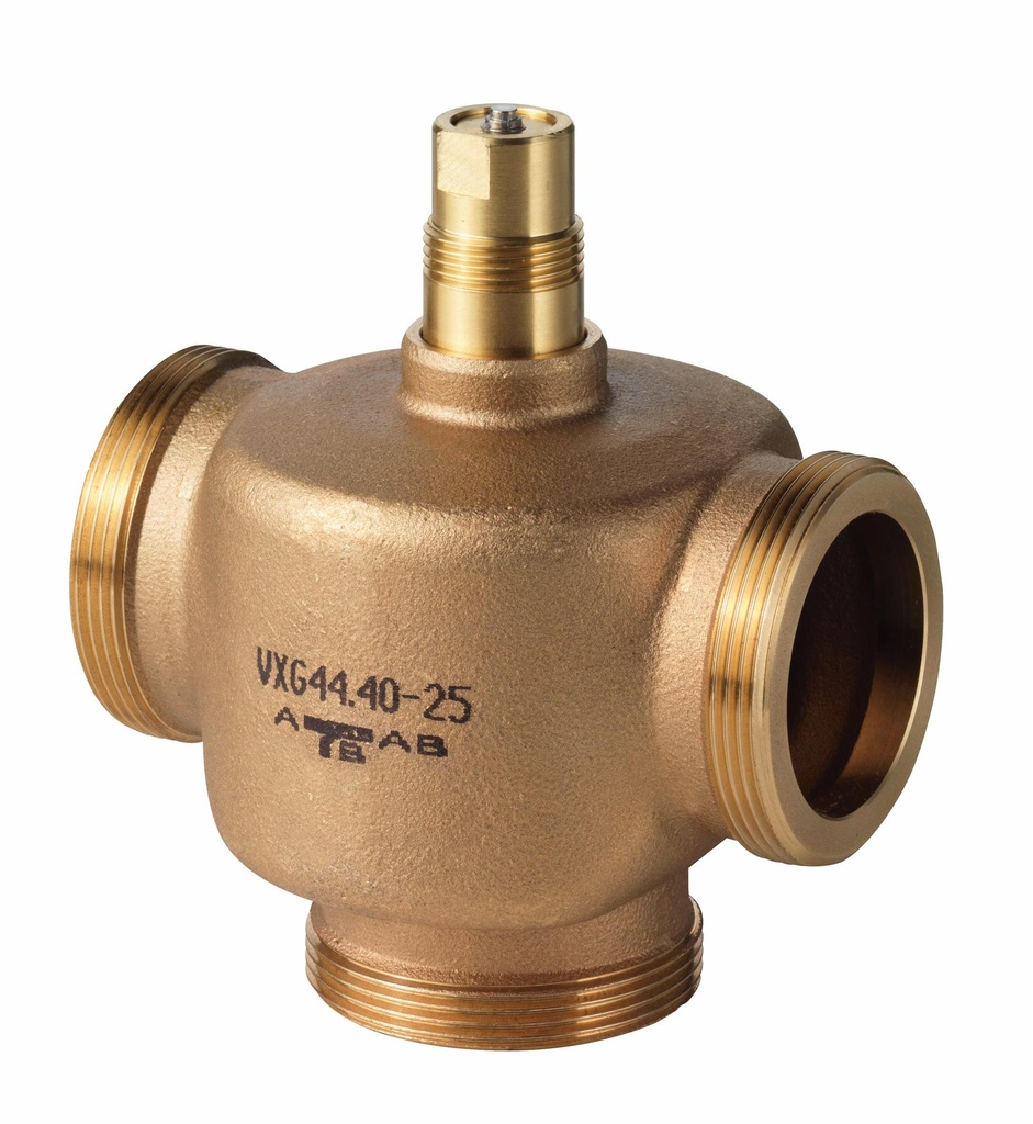 Vanne à 3 voies, filetage extérieur, PN16, DN32, kvs 16